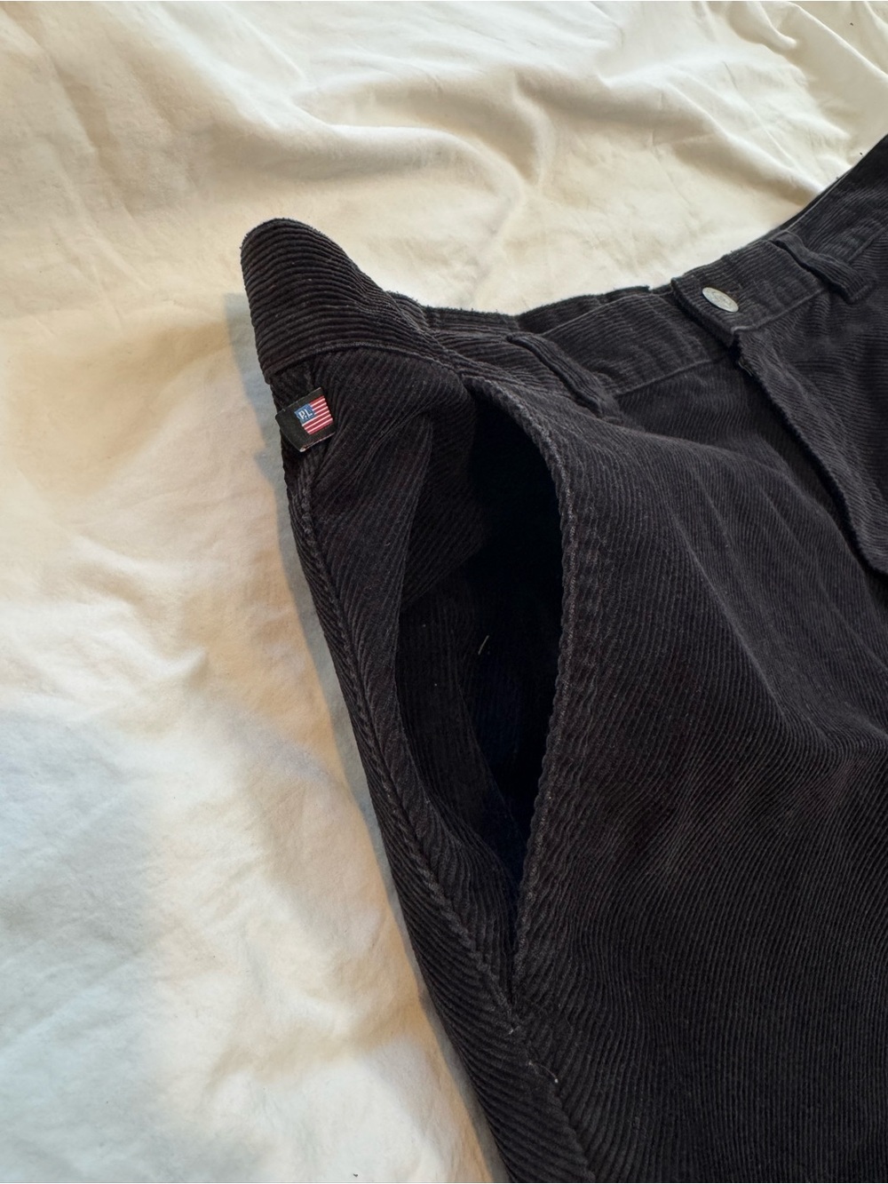 VTG Polo Ralph Lauren Black 100% Cotton Sz 8 - Picture 10 of 11